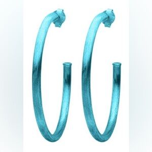 2.5” Sheila Fajl Blue Everybody’s Favorite Hoop Earrings